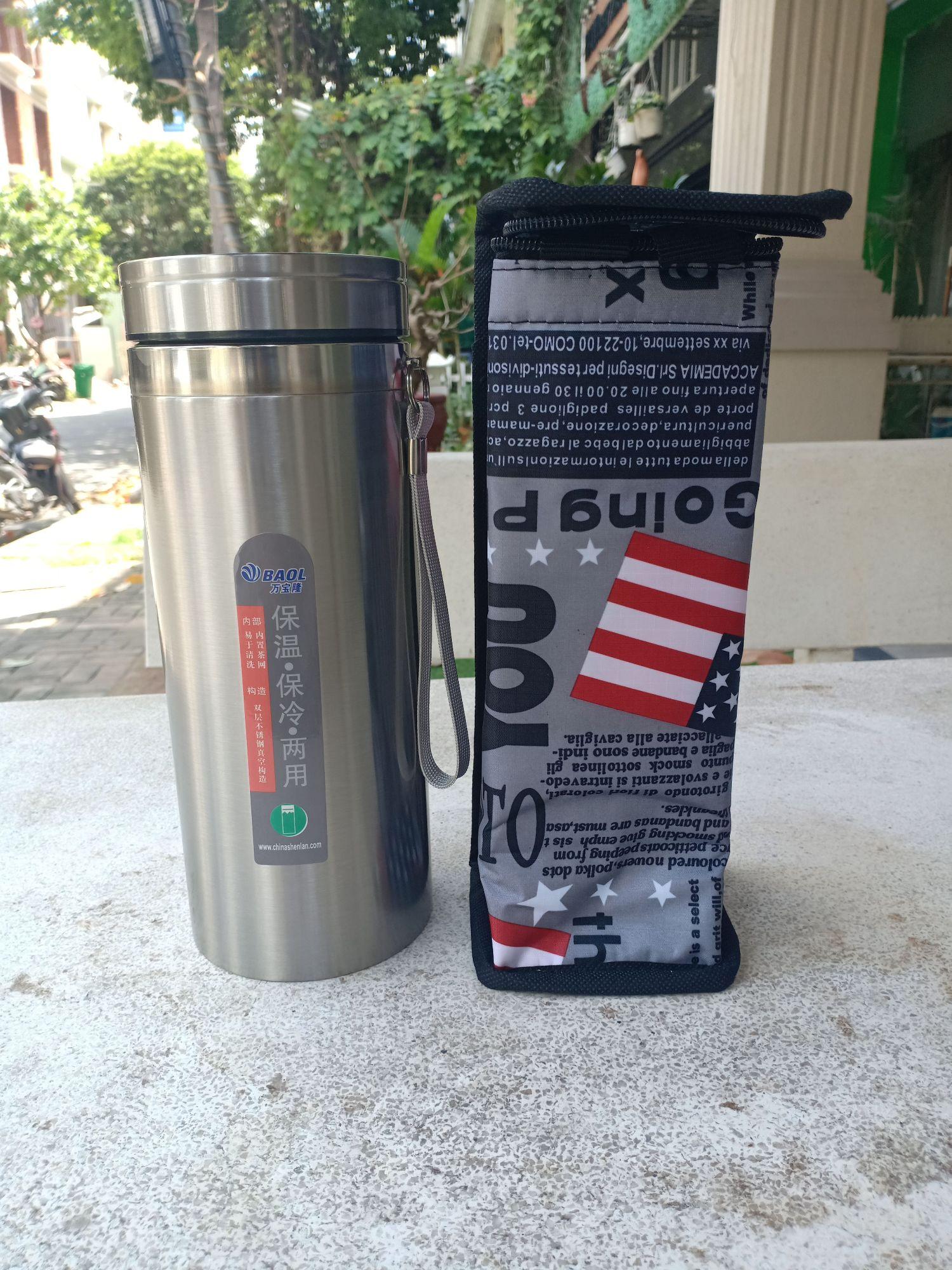 [HCM]Bình Giữ Nhiệt 1500ml Cao Cấp +Túi Đựng Bình(Combo)
