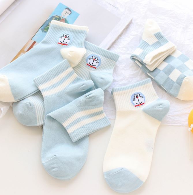 Set 10 Đôi Tất Vớ Nữ Ngắn Cổ Mix Doremon
