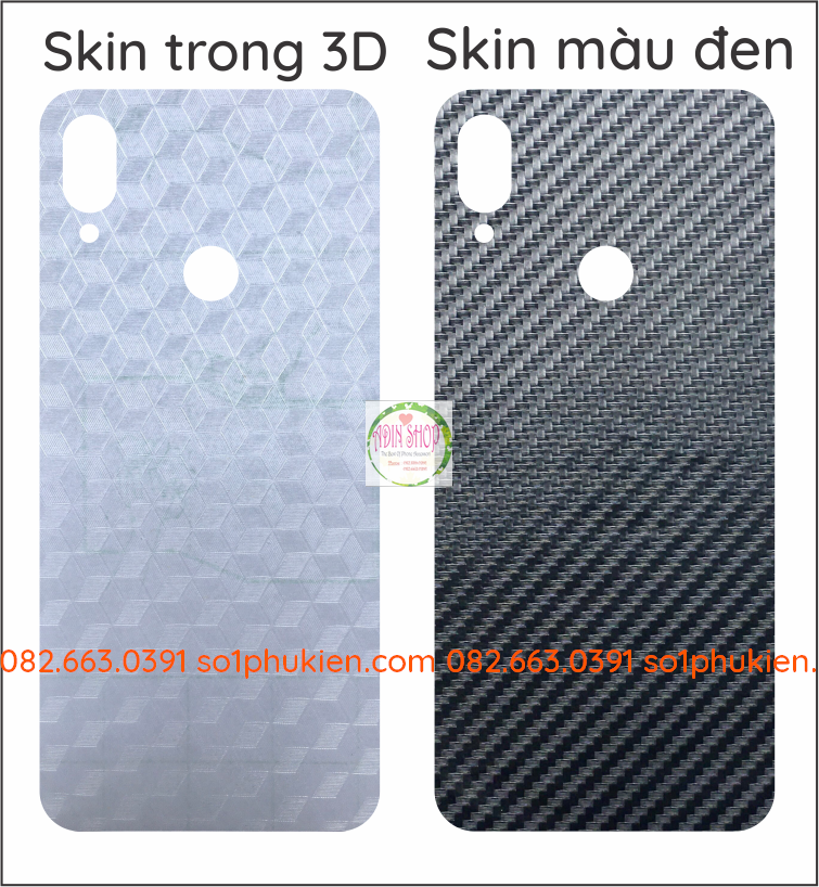 Miếng dán mặt lưng skin carbon Xiaomi Redmi Note 7