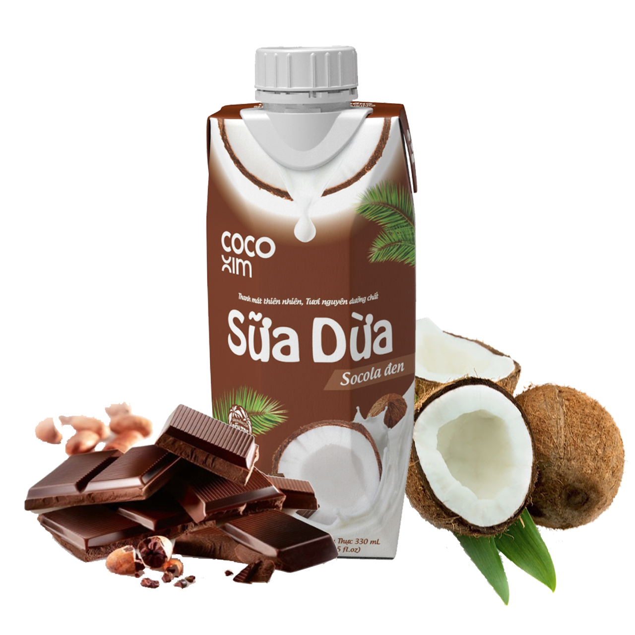 UỐNG LÀ ĐẸP - Sữa Dừa Socola Đen từ dừa tươi nguyên chất 100% kết hợp cùng