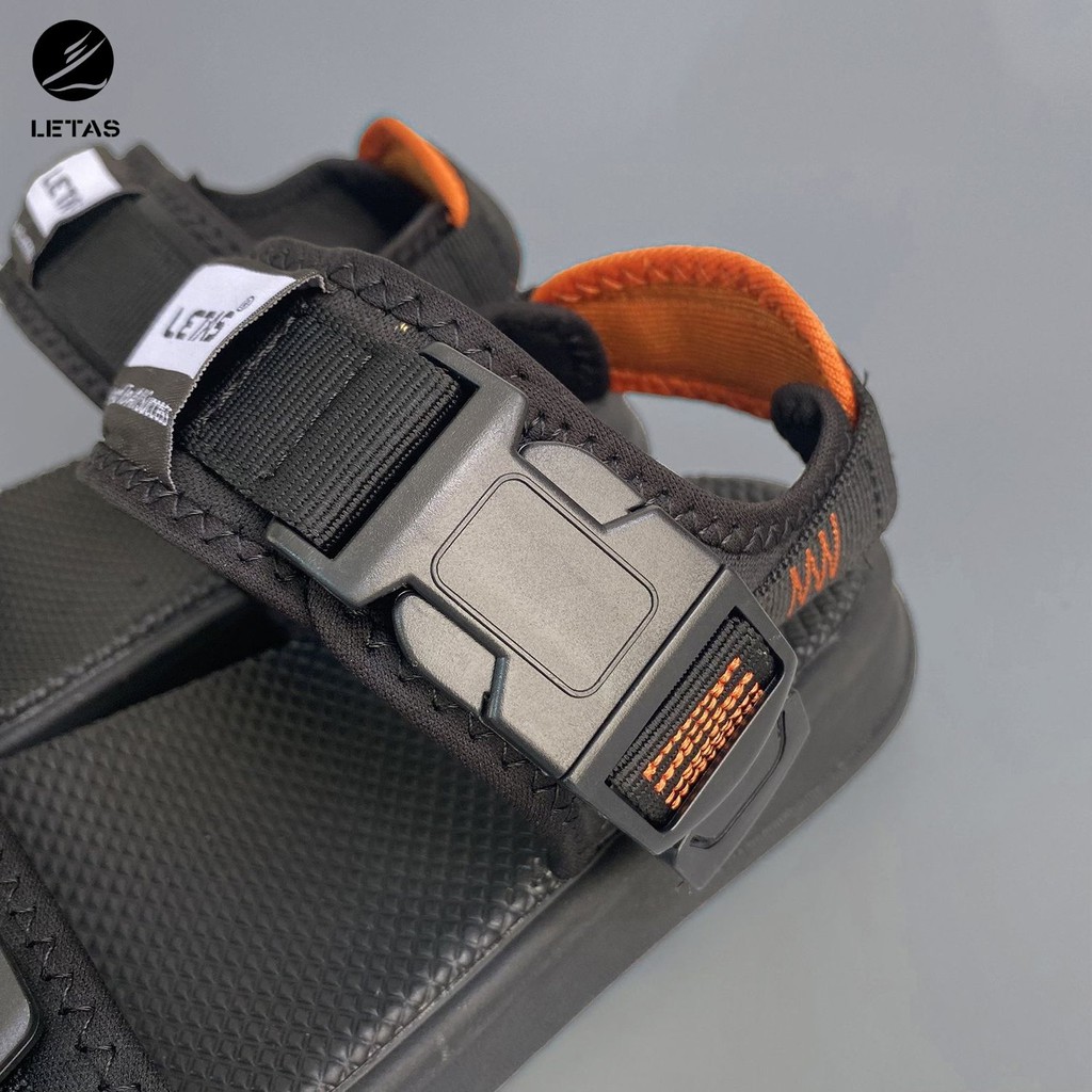 Sandal Nam Letas D711 Đen Đen