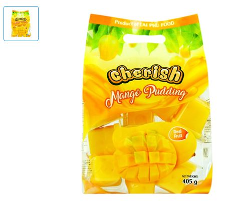 Thạch Pudding Lai phú Vị Xoài Túi 405g