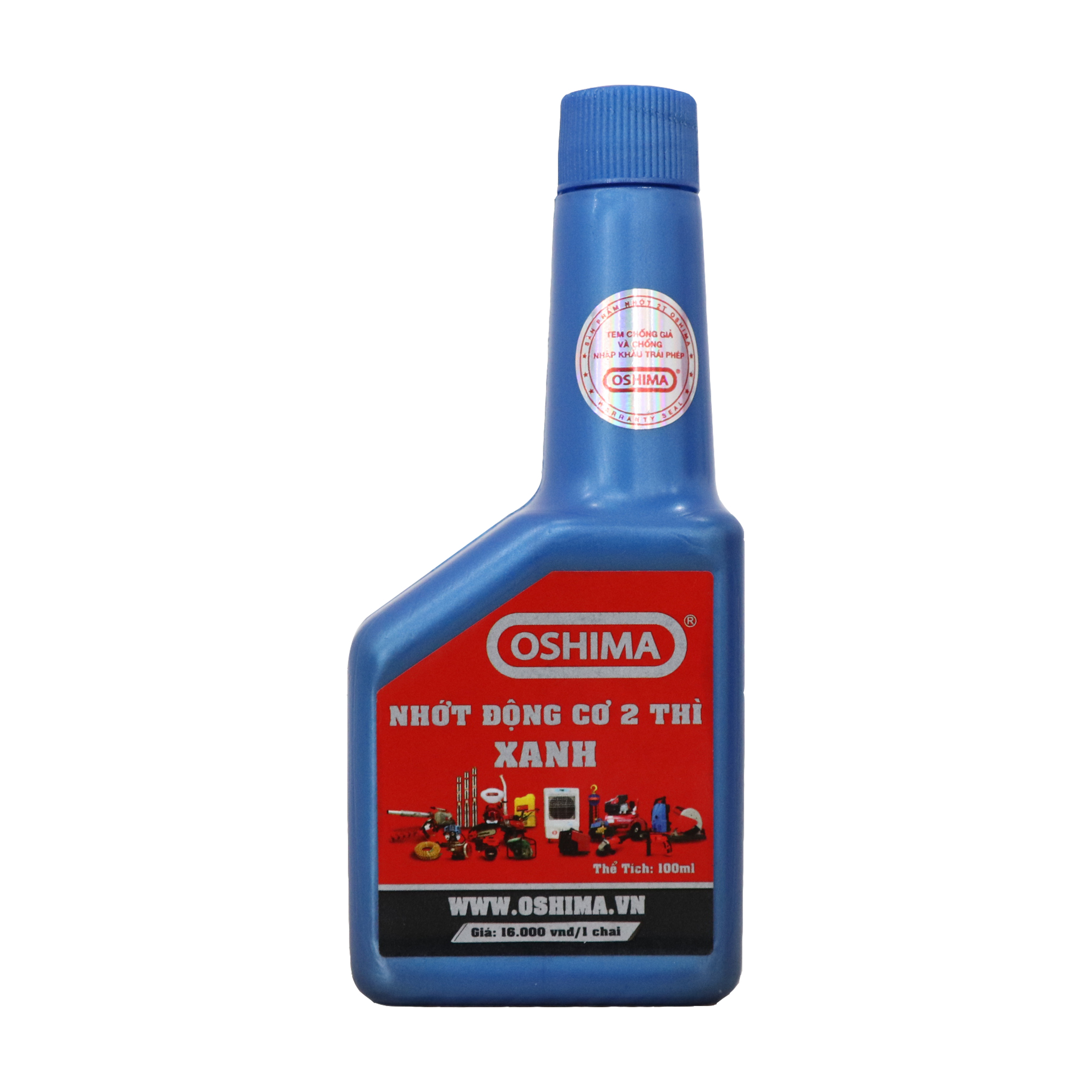 Nhớt Oshima chai 100ml cho động cơ nổ 2 thì (Xanh, đỏ)