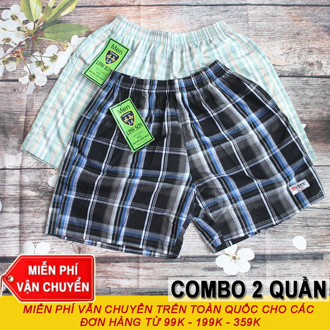 [HCM]COMBO 2 Quần Đùi Nam Caro Có túi- Mặc nhà
