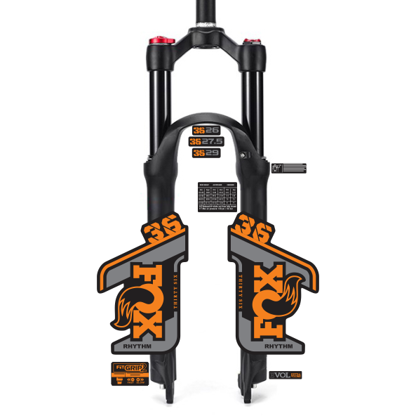 tem decal dán phuộc xe đạp địa hình Fox rhythm 36 2021 | cheetahdecals.com