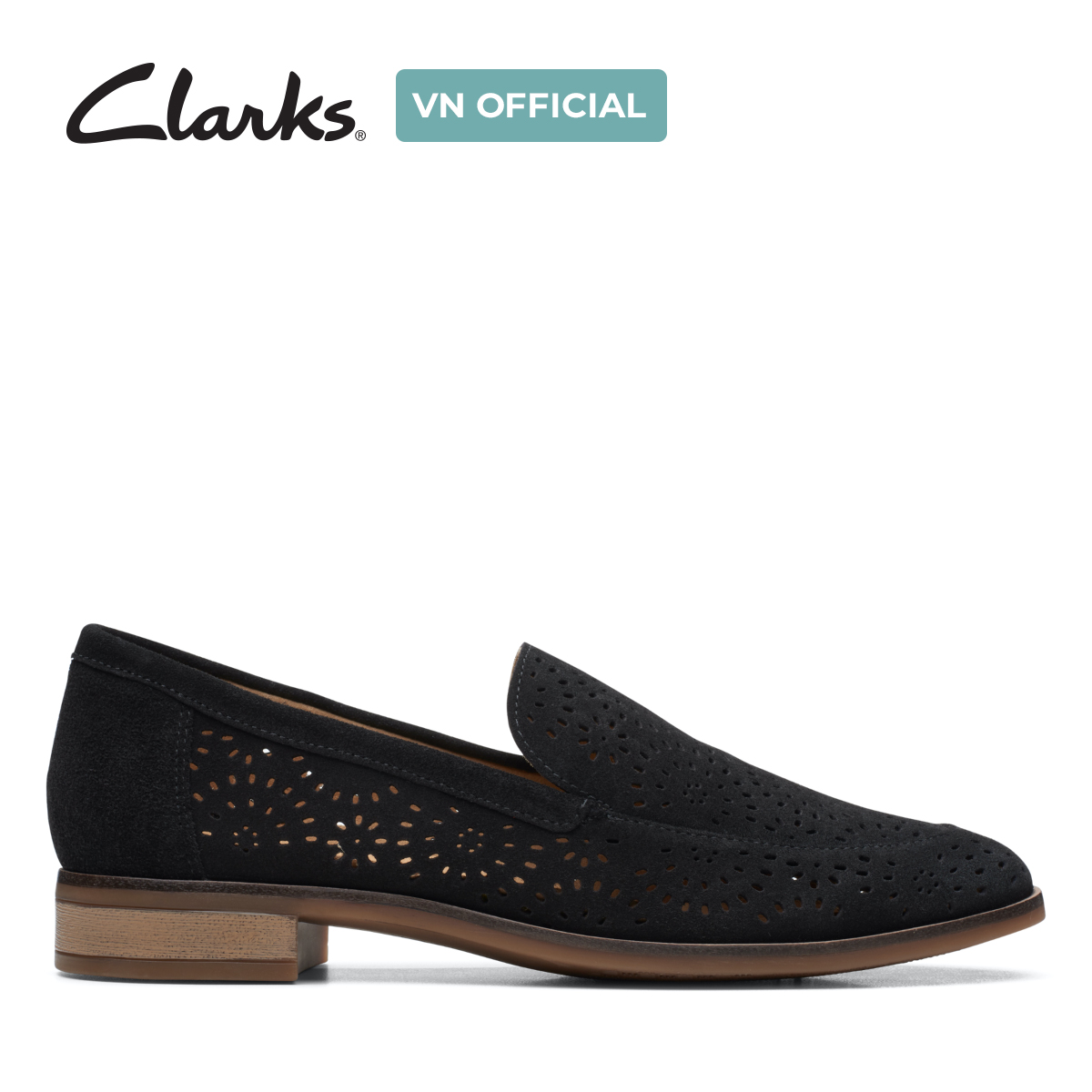 Giày lười da lộn nữ clarks - trish calla