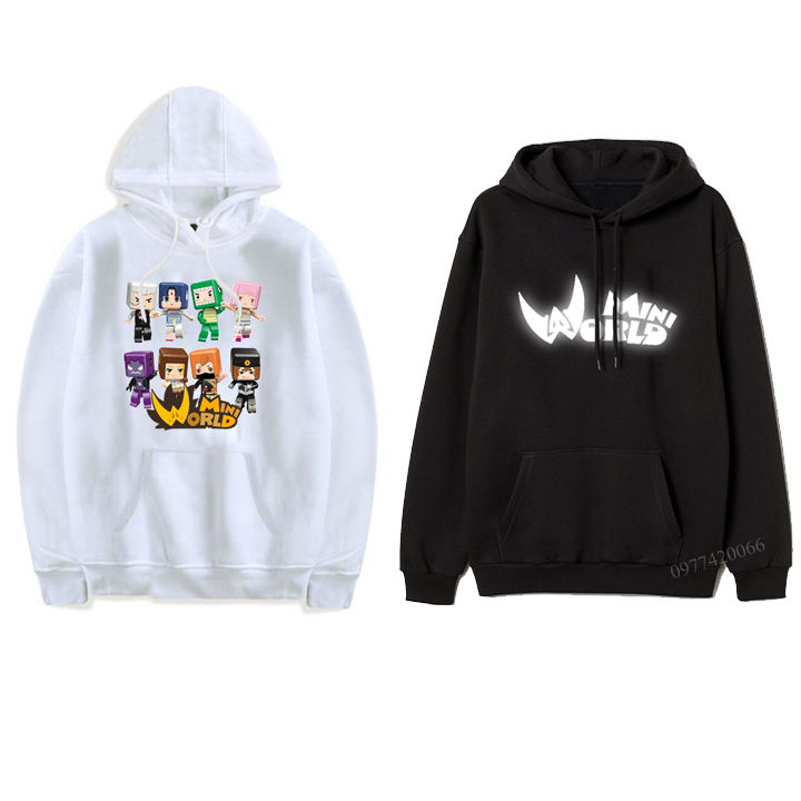 áo game Mini World, áo hoodie Mini World phản quang, phụ kiện mini world