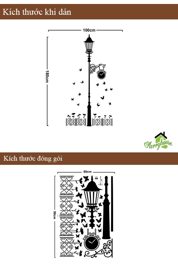 [HCM]DECAL DÁN TƯỜNG CÂY ĐÈN ĐEN