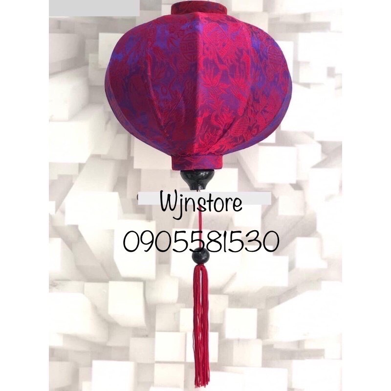 đèn lồng tròn hội an lụa tơ tằm size 45cm (zalo: 0905707603 - 0905581530)
