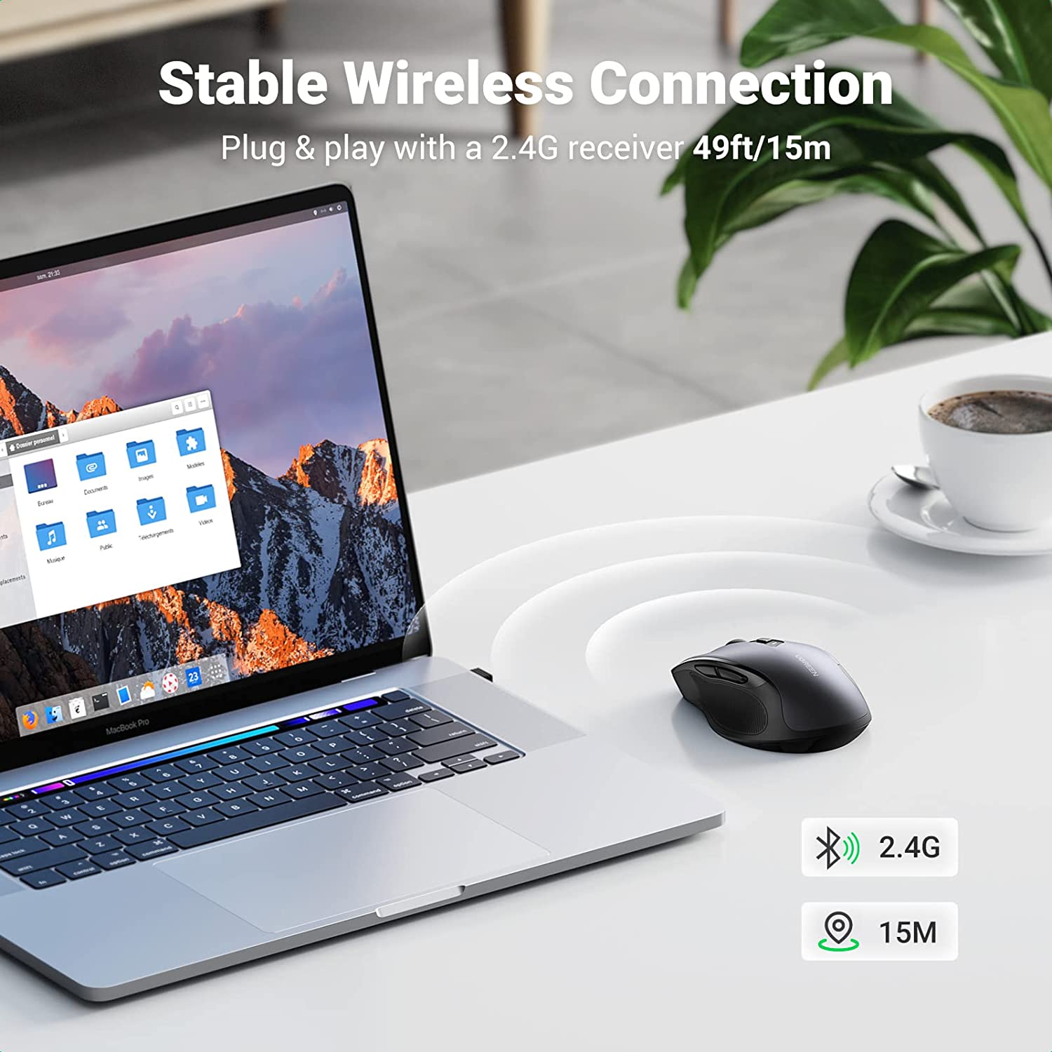 Chuột Bluetooth 5.0 Ugreen 90855( Silent + Wireless 2.4Ghz + Bluetooth 5.0) - Hàng Chính Hãng BH 18 Tháng
