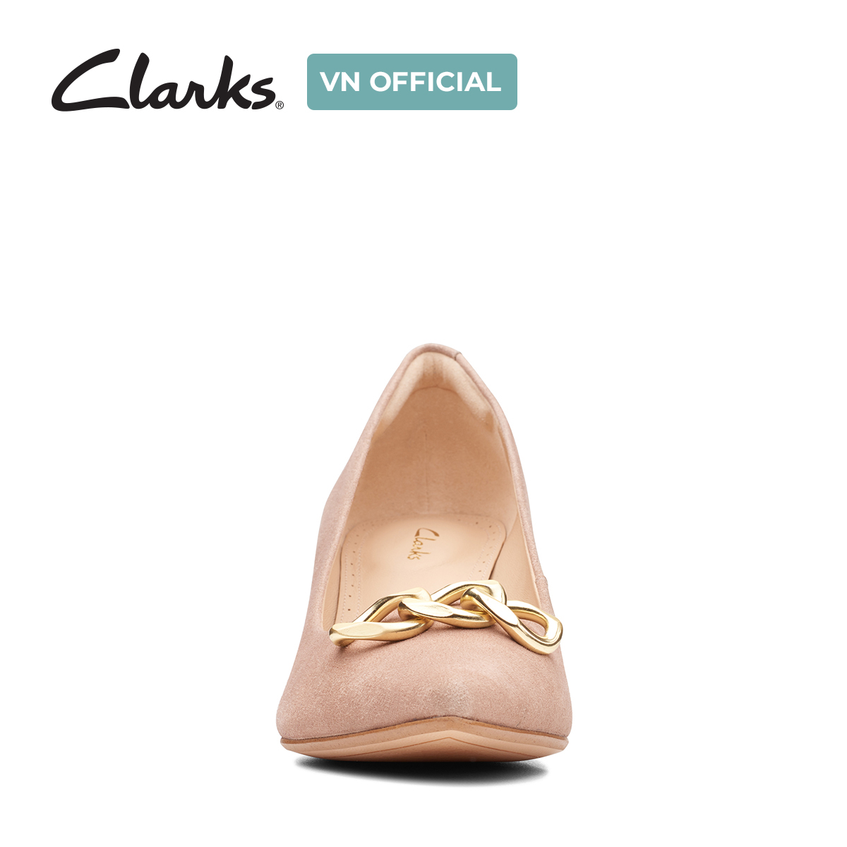 Giày Cao Gót 5.5cm Da Lộn Nữ Clarks - Violet55 Trim