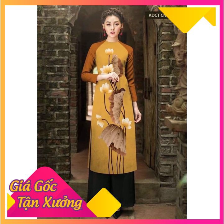 ÁO DÀI CÁCH TÂN LỤA  NHẬT- ÁO DÀI TẾT