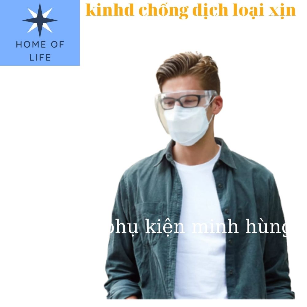 kính chống dich  kính chống giọt bắn  Mặt Nạ che mặt   chất liệu trong suốt  kích thước ôm vừa khuôn mặt