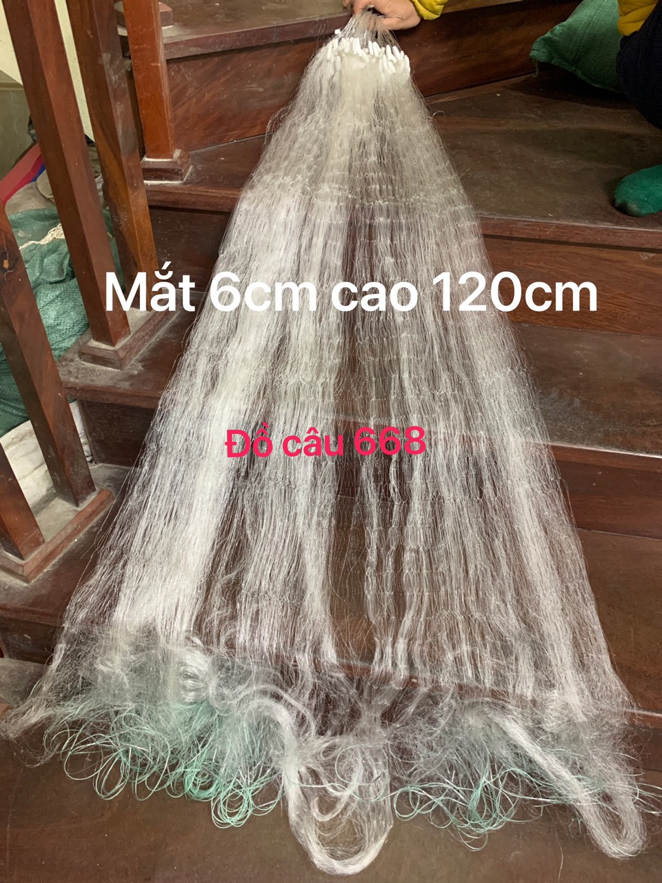 LƯỚI ĐÁNH BẮT CÁ 3 MÀN , mắt 6cm dài 42m hoặc 85m ( cá 0.2kg đến 2kg )