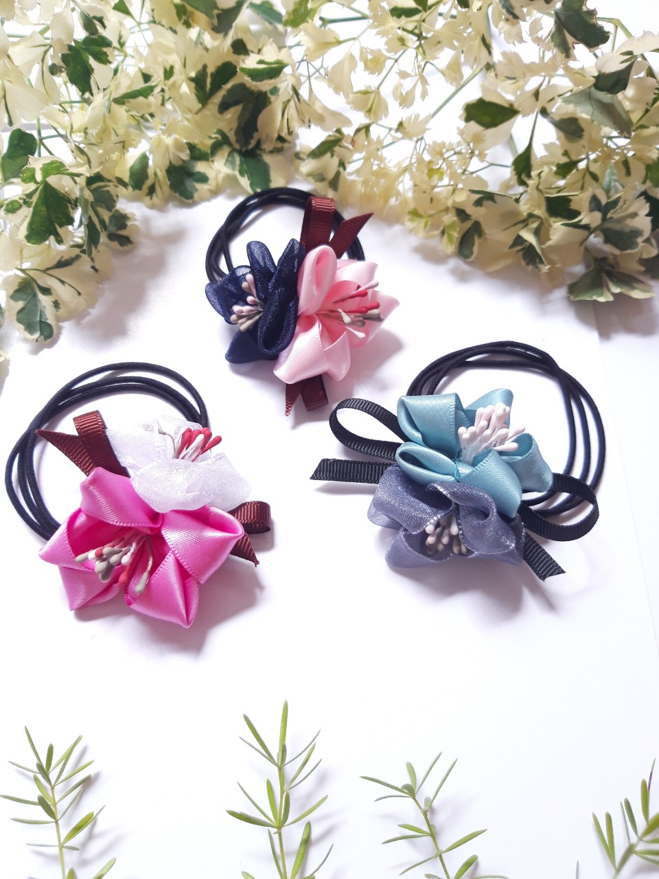 Cột tóc Hoa Voan Handmake