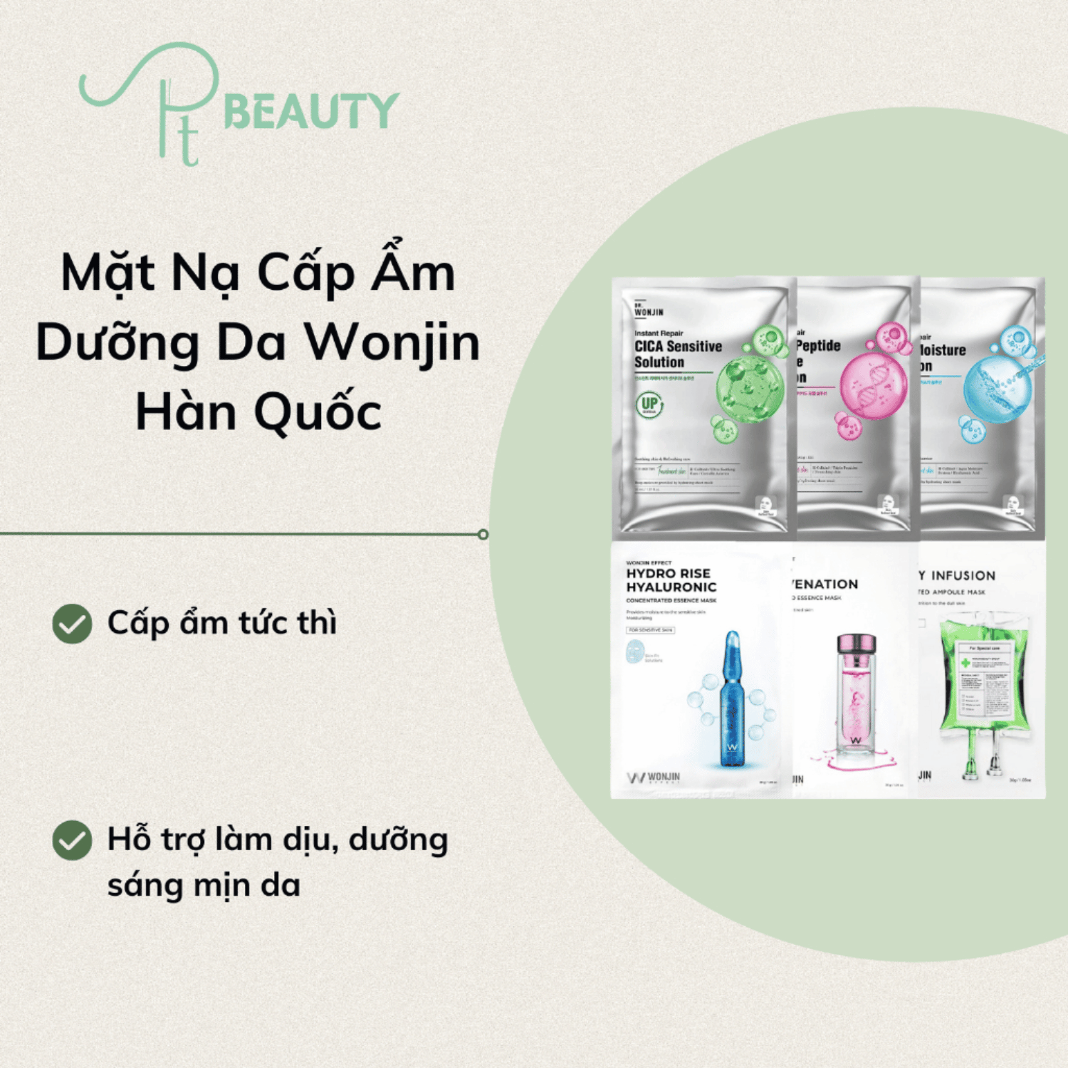 Mẫu Mới Loại Lẻ 1 Miếng - Mặt Nạ Wonjin Effect Siêu Dưỡng
