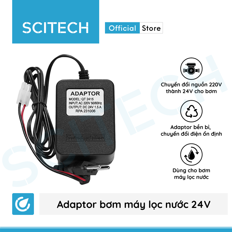 [HCM]Adaptor bơm 24V máy lọc nước - Scitech Water