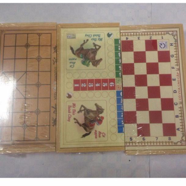 combo 5 Bộ cờ vua  (28*28cm), cờ tướng, cờ cá ngựa