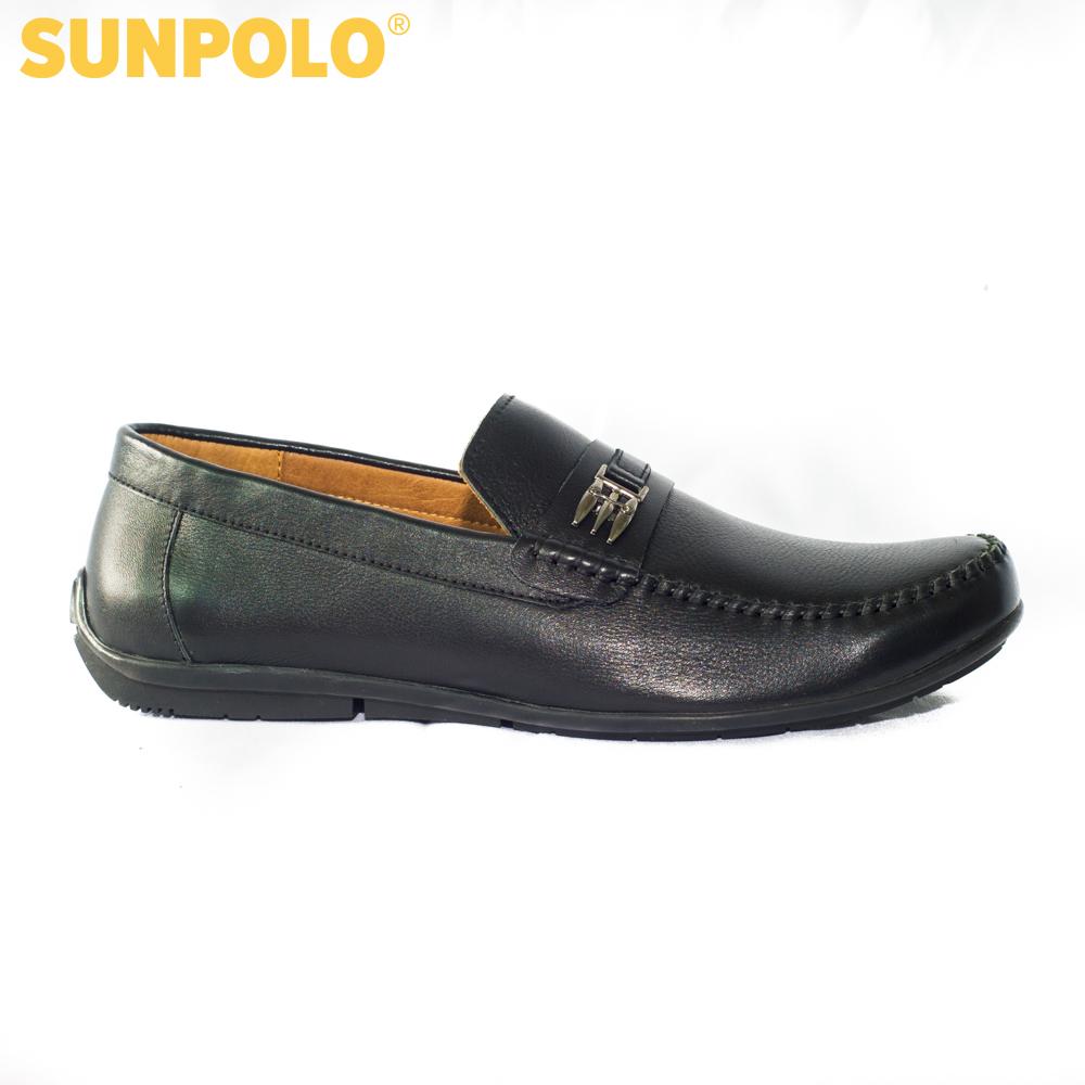 Giày Lười Nam Da Bò SUNPOLO SUMU2516 (Đen, Nâu)
