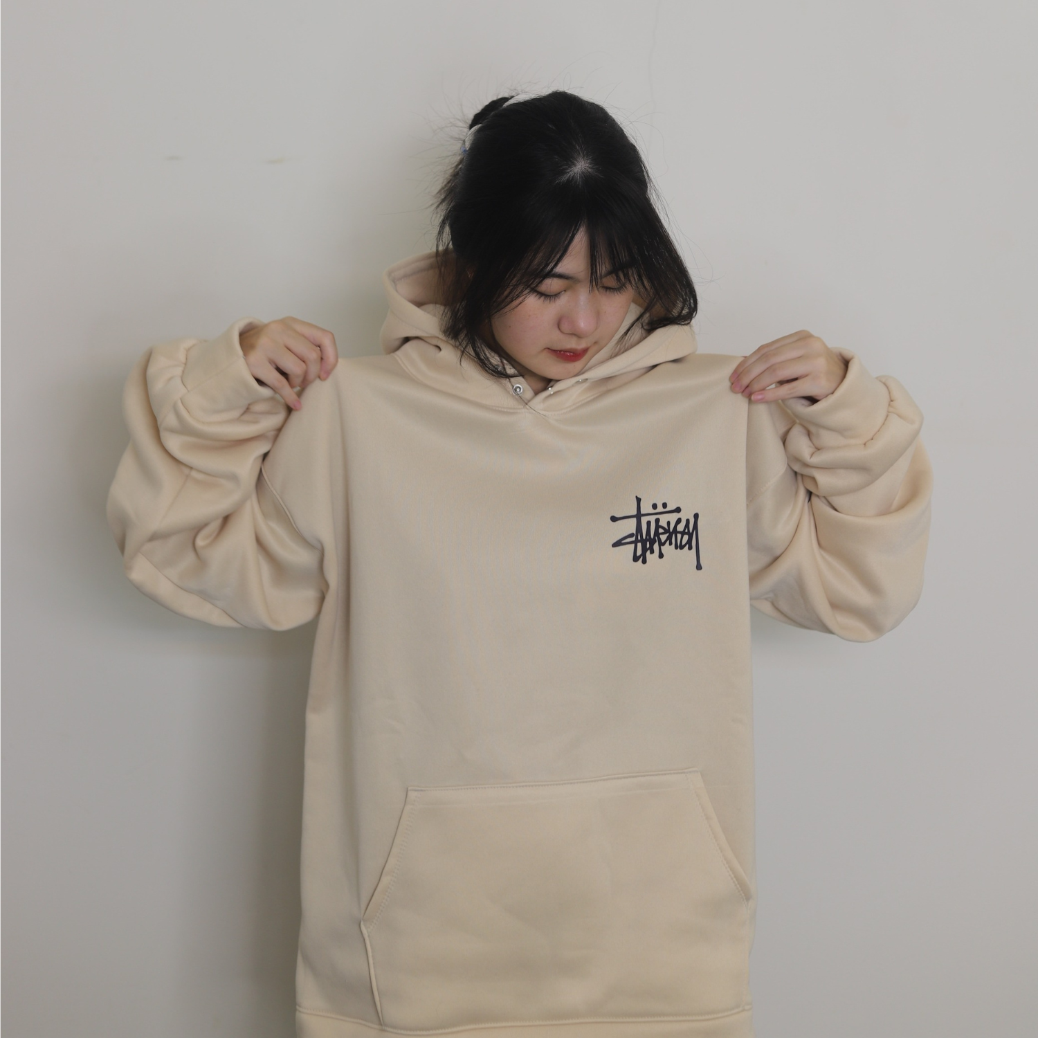 áo stussy unisex basic hoodie nỉ bông