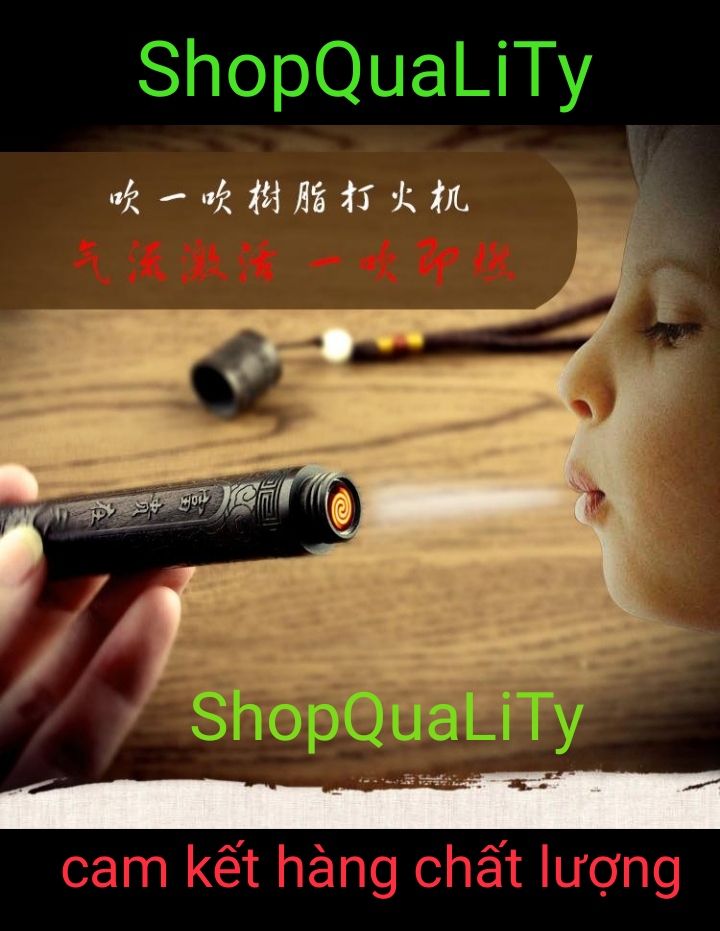Bật lửa chiết hỏa từ thổi bằng gỗ xịn - Bật lửa điện thổi kiểu cổ xưa