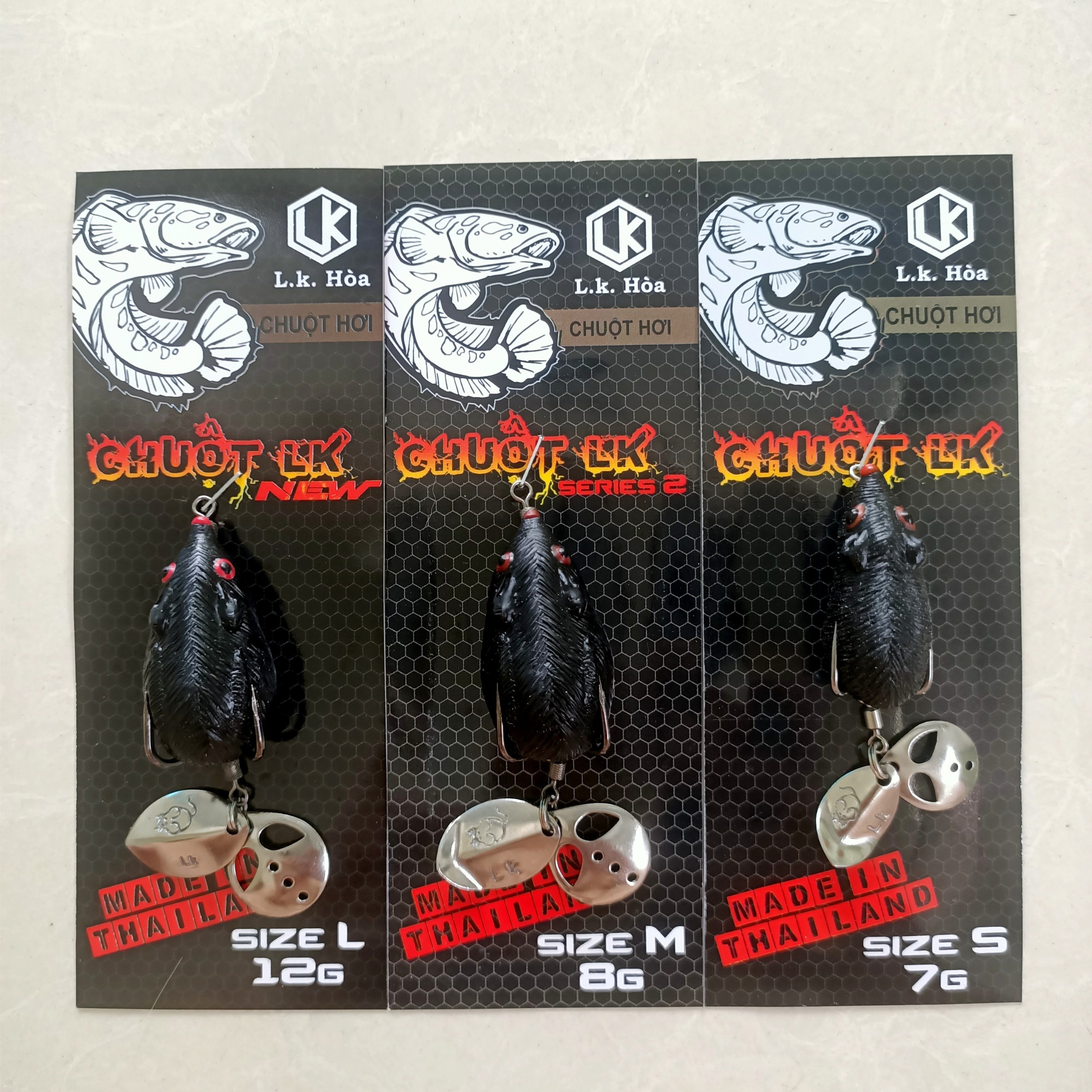 Mồi Câu Lure Chuột LK Bản mới 2023 (Bản nổi mini 7g, mập 8g; Bản Lửng 12g)