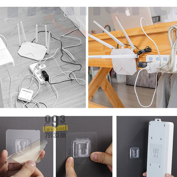 Hanger Socket Fixer Wall Stickers Sockets Wall Mounted Sockets Tow Line Power Strips Router Storage No Trace No Punch