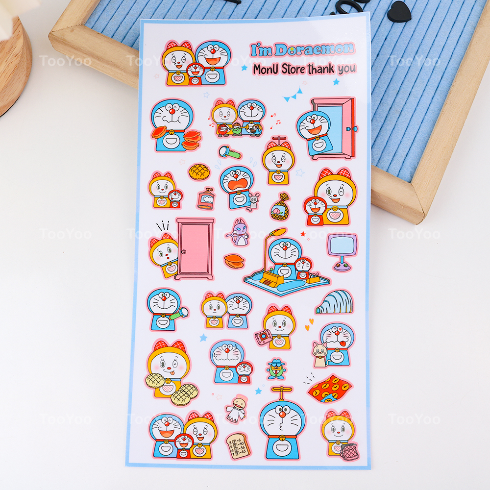 Tấm sticker I'm Doraemon chất liệu Decal trong TooYoo BK00096
