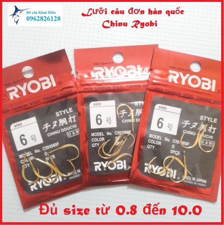Lưỡi câu cá titan Ryobi hàng thửa siêu sắc bén ( 3 túi lưỡi ) - SANAMI FISHING