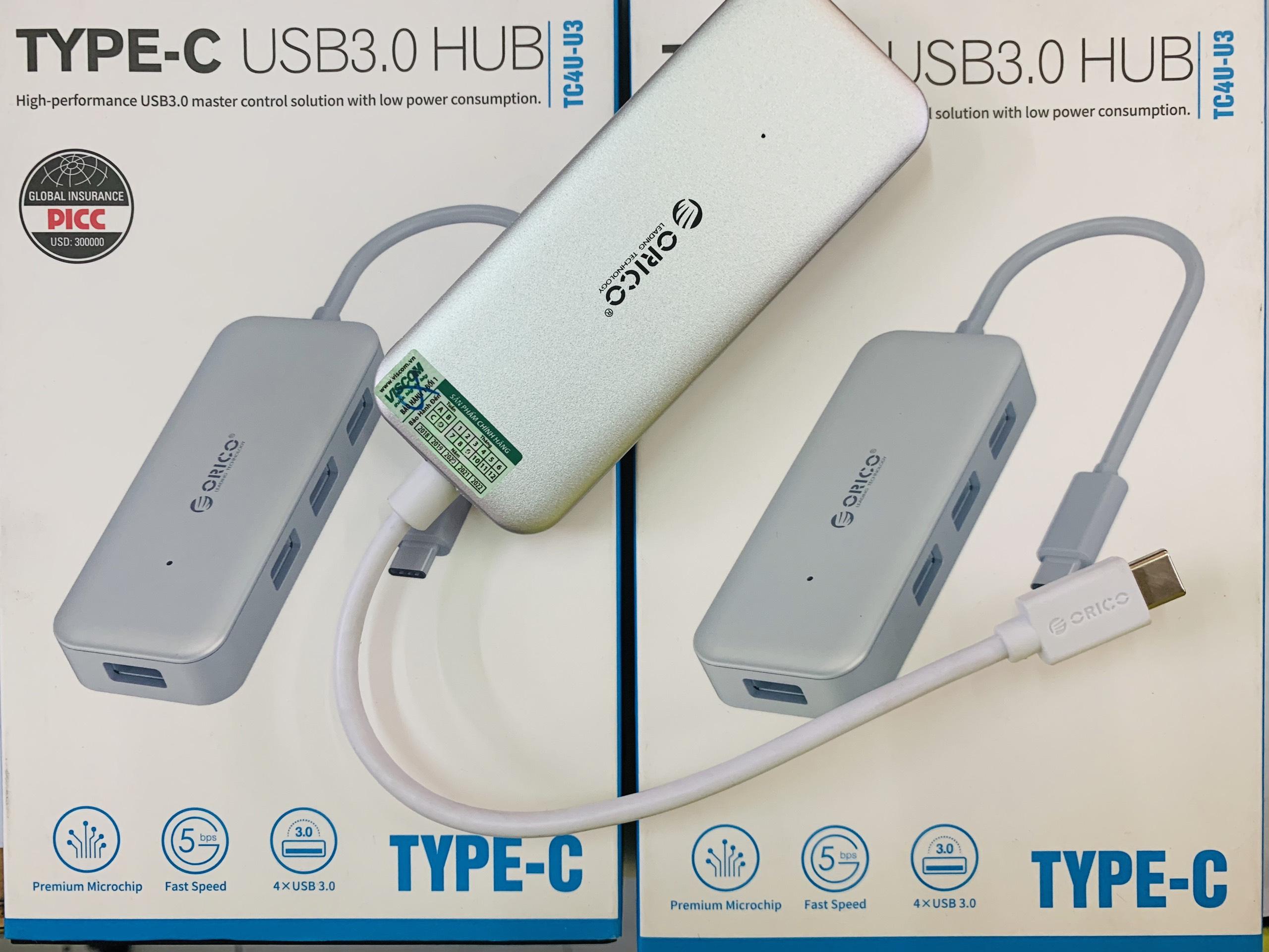 [HCM]Bộ chia Orico Type C ra 4 cổng USB 3.0 (TC4U-U3-SV)