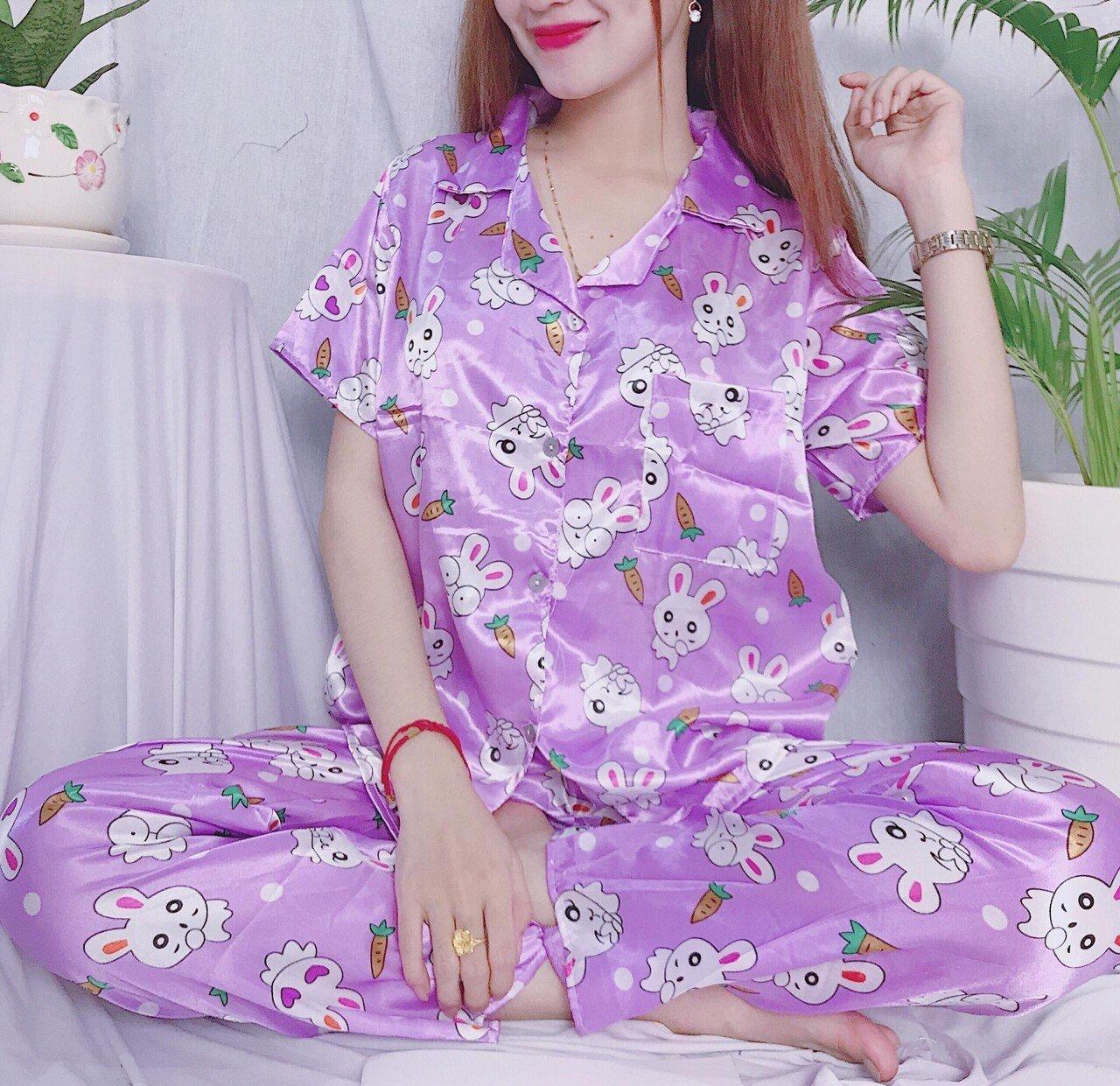 Đồ bộ pijama phi bóng tay ngắn quần dài