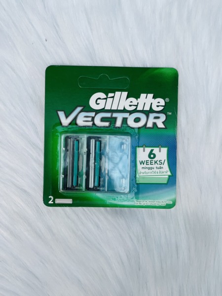Lưỡi Dao Cạo Râu Gillette Vector (2 lưỡi/vĩ) – Siêu bén và siêu bền