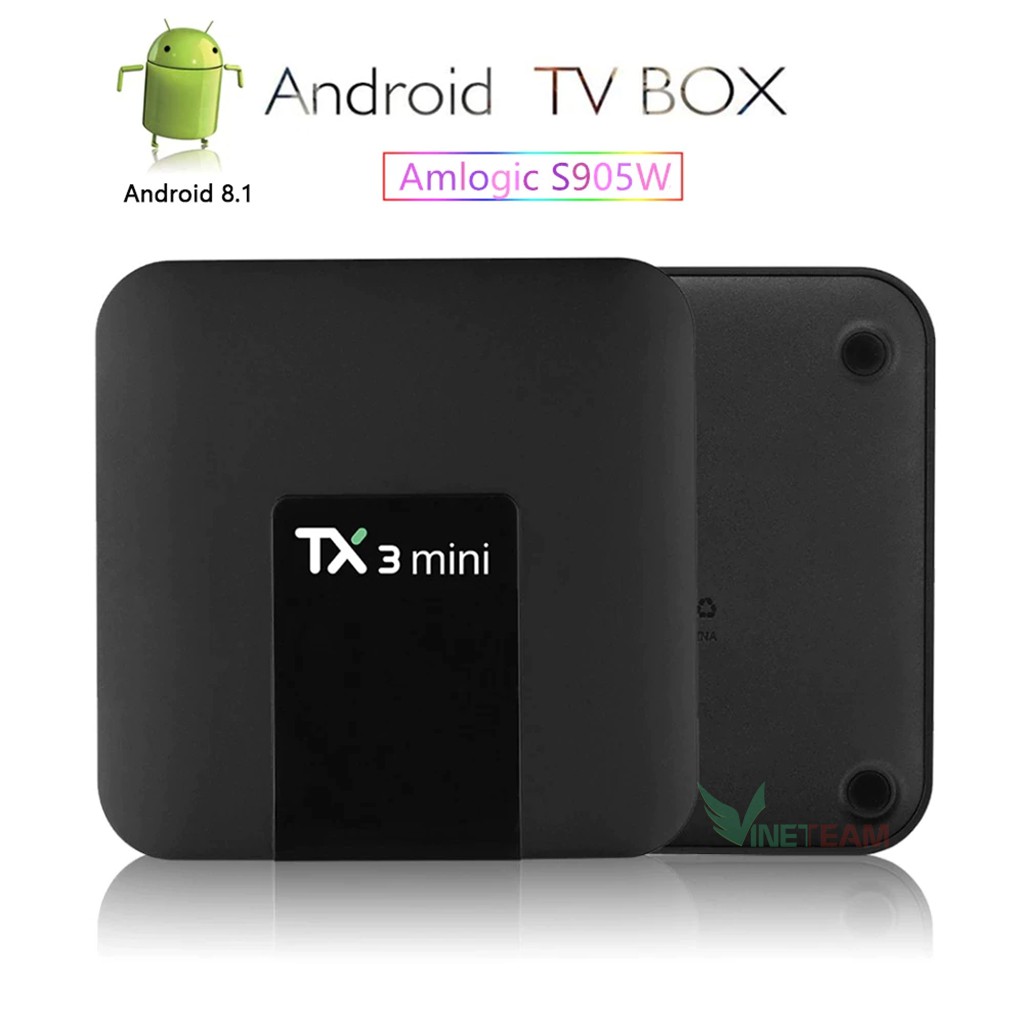 Androi TV Box TX3 mini, TV Box 2gb ram và 16G bộ nhớ✔Wifi 2 băng tần 5GHZ ,Chipset xịn S905W phiên bản mới 2022 -dc4242