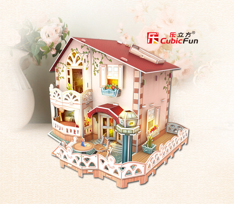 Mô hình giấy 3D CubicFun - Holiday Bungalow - P634h