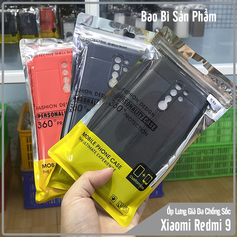 Ốp lưng cho Xiaomi Redmi 9 Giả da chống sốc