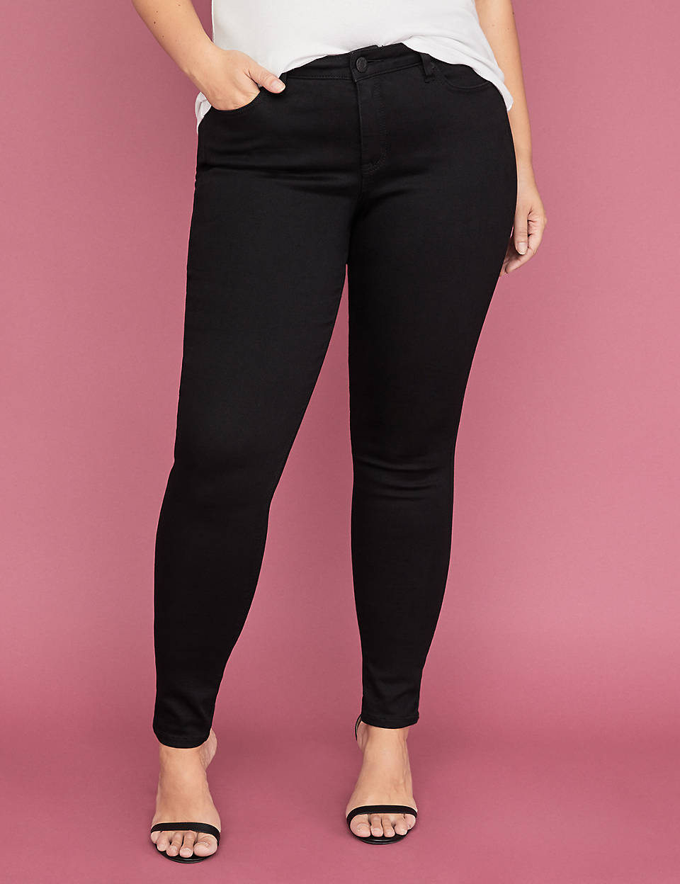 [Bigsize] Quần Jean Dài Nữ Hàng Co Giãn Mạnh Màu Đen Tuyền Từ 60-85kg