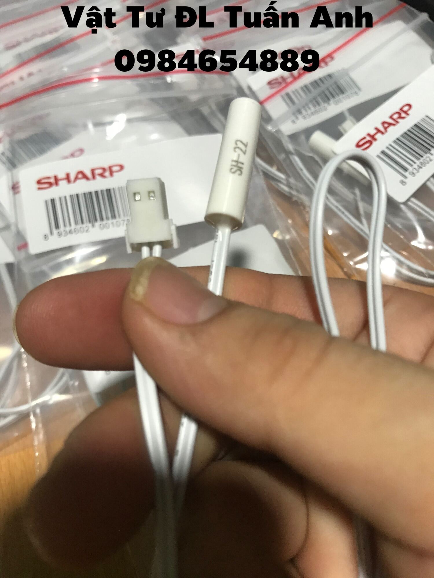 Combo 2 Sensor cảm biến tủ lạnh Sharp chính hãng có zắc cắm