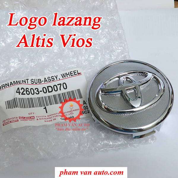 Ốp lazang Toyota Vios, Chụp mâm bánh xe moay ơ Altis chính hãng mã 426030D070 đường kính 5,7cm Phạm Văn Auto