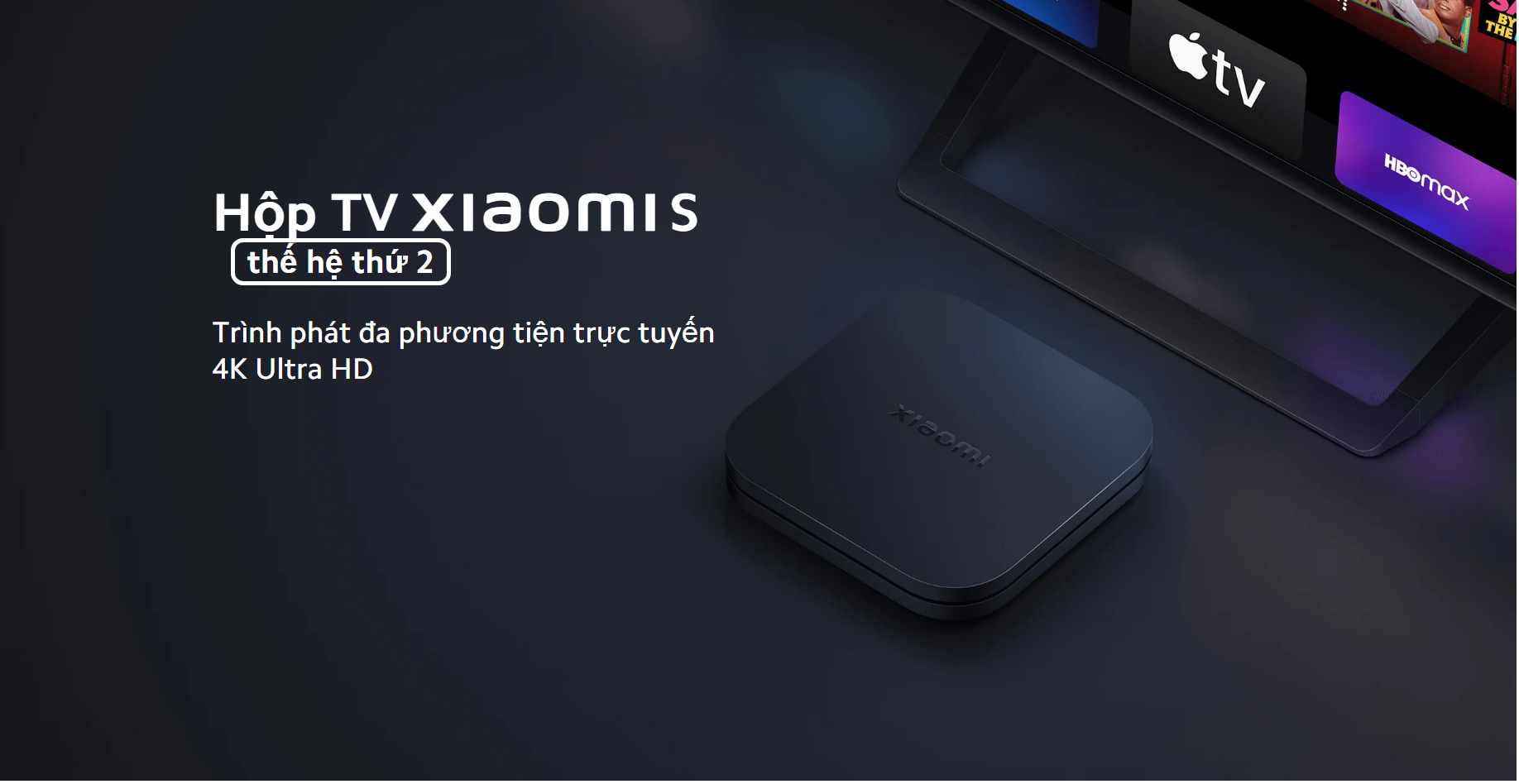 New 2023 - Mibox S Gen 2 4K - Xiaomi TV Box S 2nd UHD 4K 60fps, Bluetooth 5.2, Hệ điều hành Google TV, HDR10+, Bản quốc tế - Chính hãng Digiworld