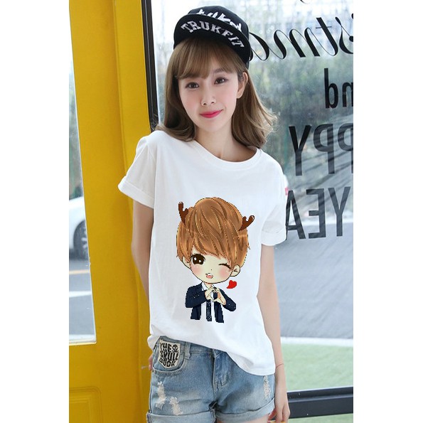 Áo Thun In Hình chibi Nam Dễ Thương