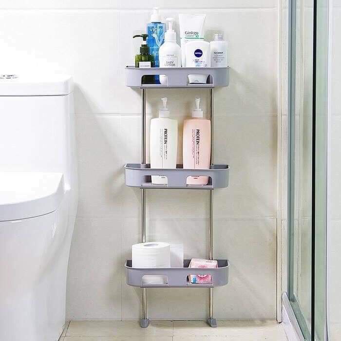 Kệ để đồ nhà tắm hít chân không 3 tầng