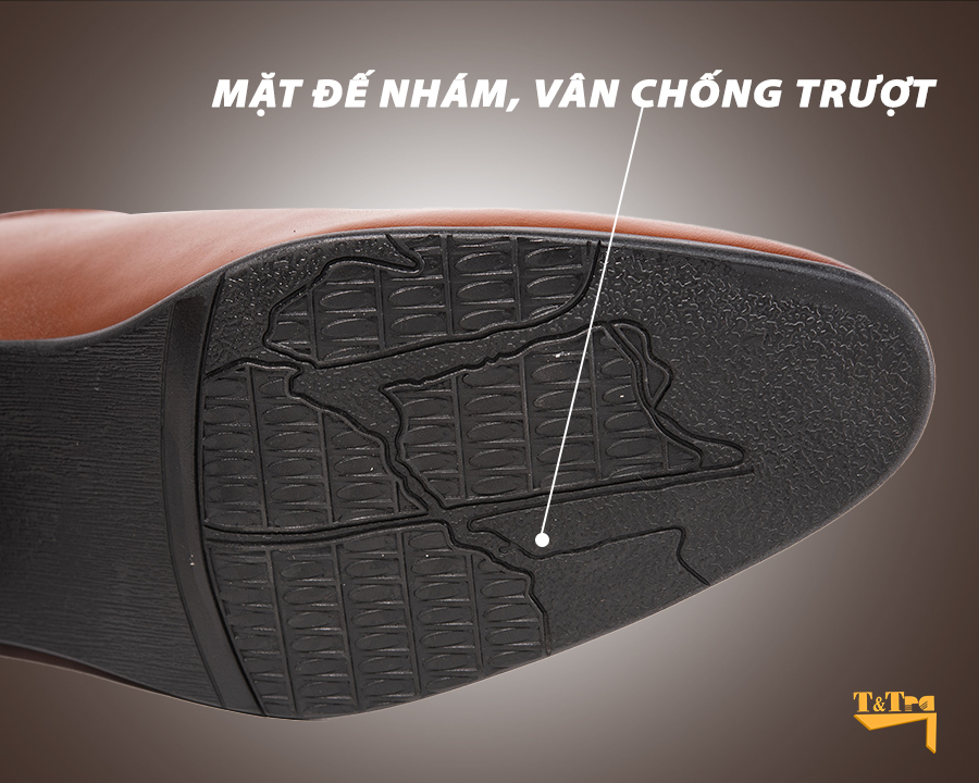[ 8CM ] Giày Cao Nam T&TRA S1033 Nâu Bò