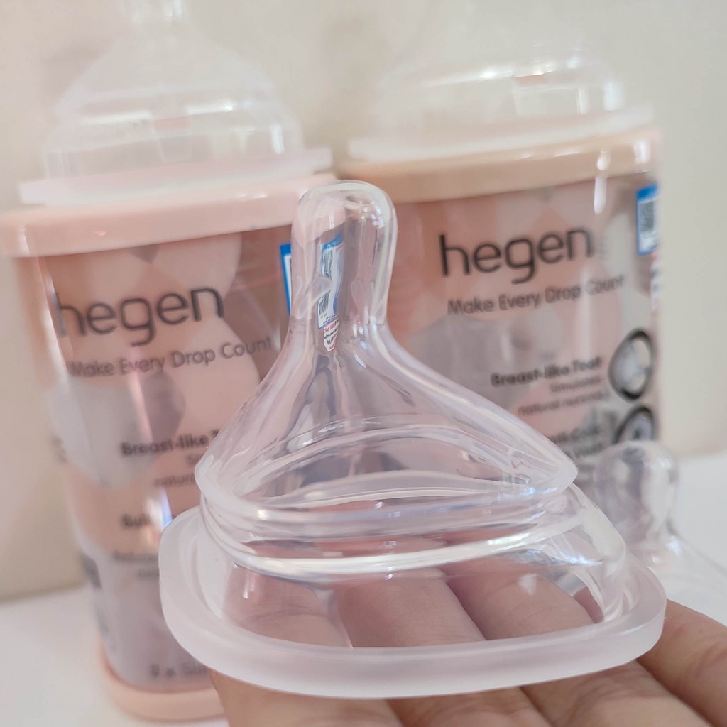 Núm ti bình sữa hegen siêu mềm đủ size