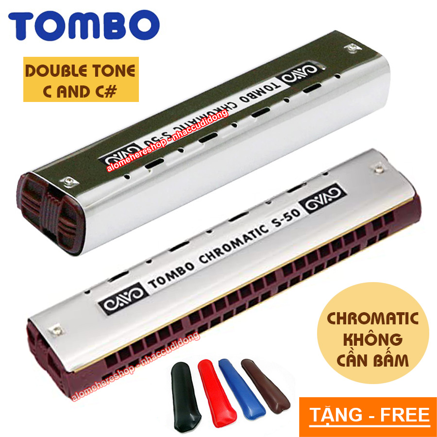 Kèn harmonica chromatic Tombo S-50 Không Cần Bấm