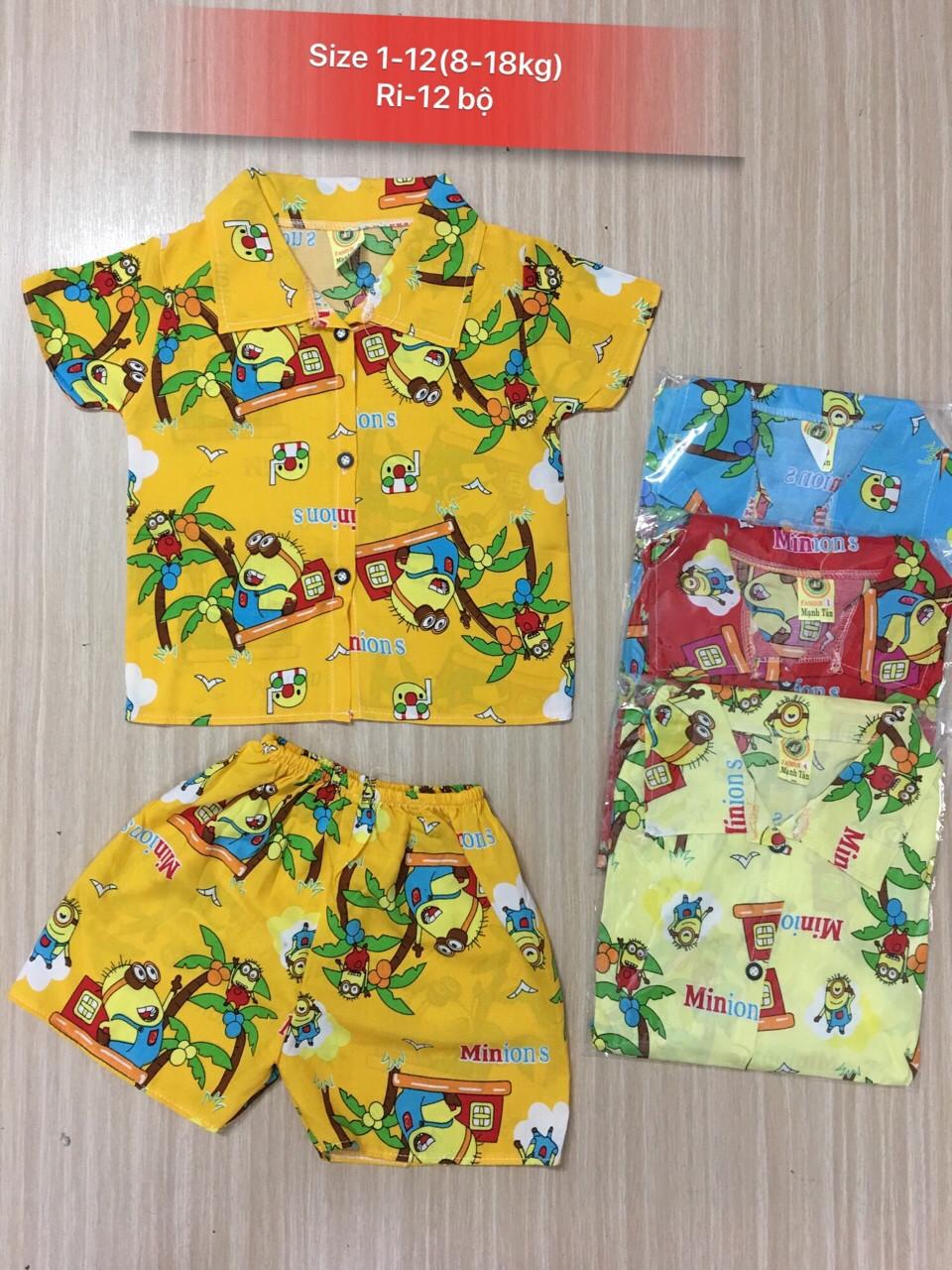Combo 4 bộ đồ lanh cho bé trai 5-30kg