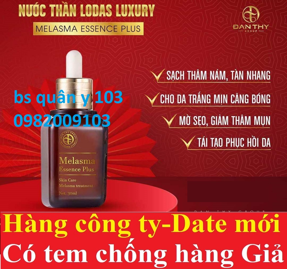 Serum Nám Lodas melasma Esence Plus nước thần Đan thy 10/30ml (new gold)