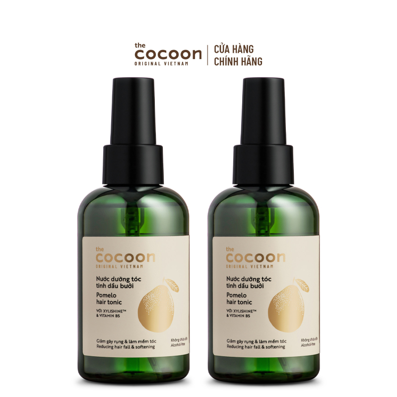 Combo 2 chai Nước dưỡng tóc tinh dầu bưởi Cocoon giúp giảm gãy rụng & làm mềm tóc 140ml cao cấp