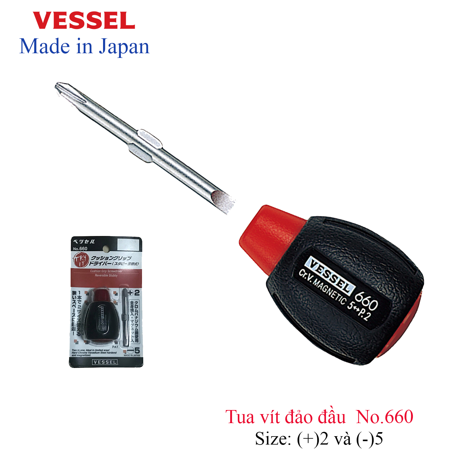 Tô vít 2 đầu No.660  Vessel (Nhật bản)