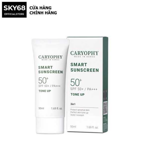Kem chống nắng ngừa mụn, giảm thâm, bảo vệ da khỏi tia UV Caryophy Smart Sunscreen Tone Up 50ml nhập khẩu