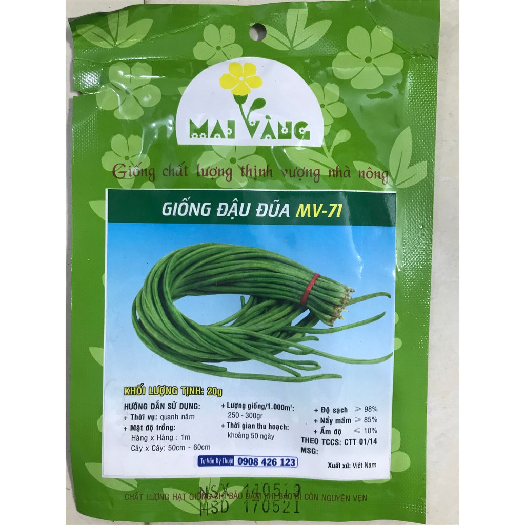 Hạt giống đậu đũa 20g